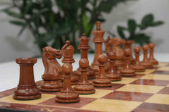 Standard Players Series – Library Size 3.5" Chess Set in Golden Rosewood & Natural Boxwood