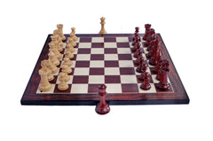 Chess Board with Square size 2.5" in African Padouk and Box wood Look