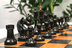 Soviet USSR Moscow 1925 Historical Reproduced 4" Chess set in Ebony & Distressed Antiqued Boxwood