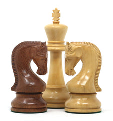 Leningrad Series 4"  Staunton Chess set in Golden Rosewood & Boxwood