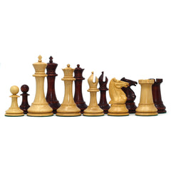 1851-52 Early 2880 Jaques of London Reproduced Vintage 4.4" Chess set Non-Antiqued/Mahogany Stained Boxwood wood