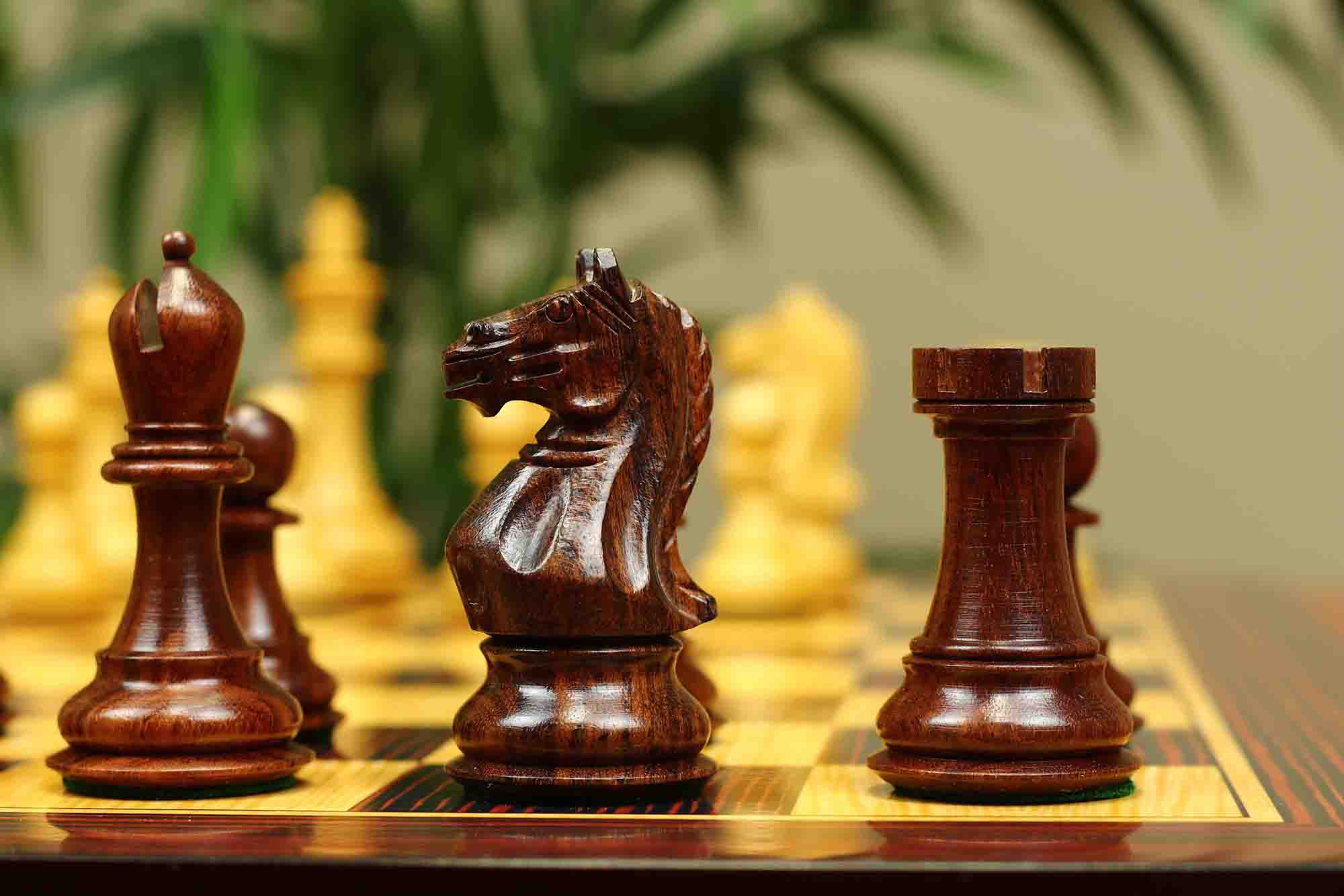 Fierce Series Chess Set 4" Staunton Chess Set - Indian Rosewood & Boxwood