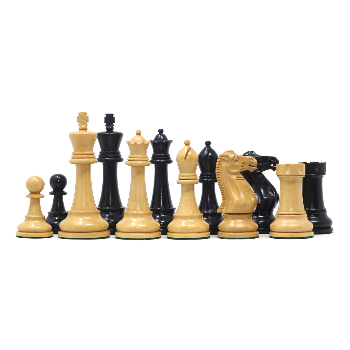 Winchester Series 4" Luxury Staunton Chess Pieces - Ebonised Wood