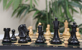 The Fischer Dubrovnik 1970 Upgraded Version Chess set in Distressed and Ebonised Boxwood