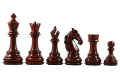 Columbian Series 4.5" Premium Staunton Chess Set in African Padouk and Box wood