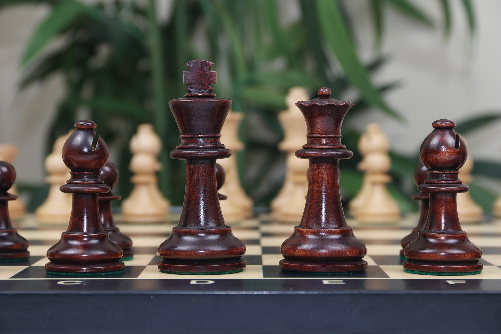 Henri Chavet Reproduced Chess Set in Natural and Mahogany Stained Boxw ...
