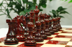 The Grand Merlin Series 4.4" Luxury Staunton Chess Set in African Padouk & Boxwood