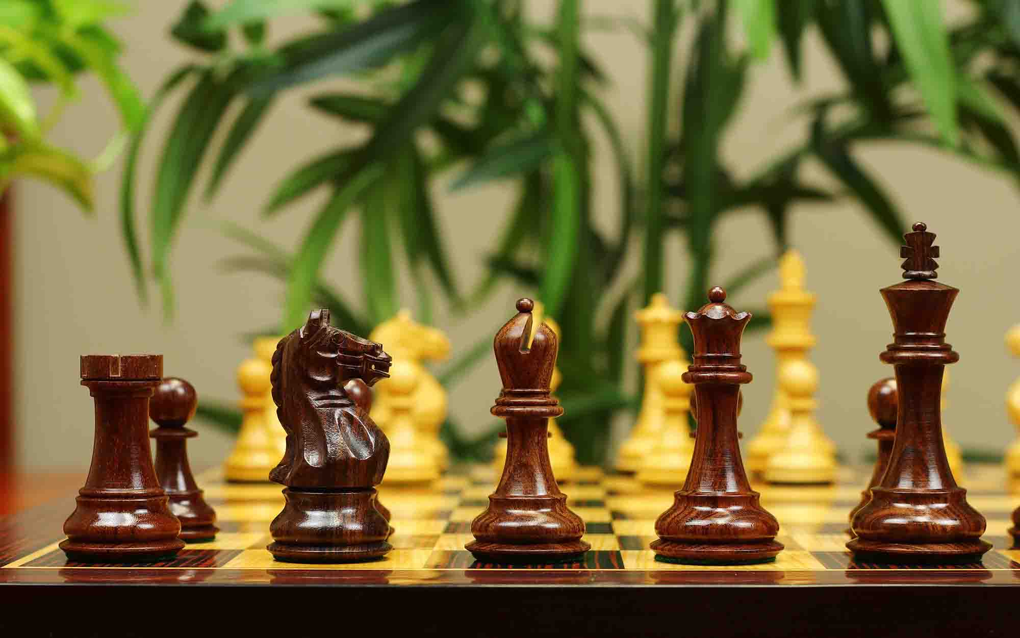 Fierce Series Chess Set 4" Staunton Chess Set - Indian Rosewood & Boxwood