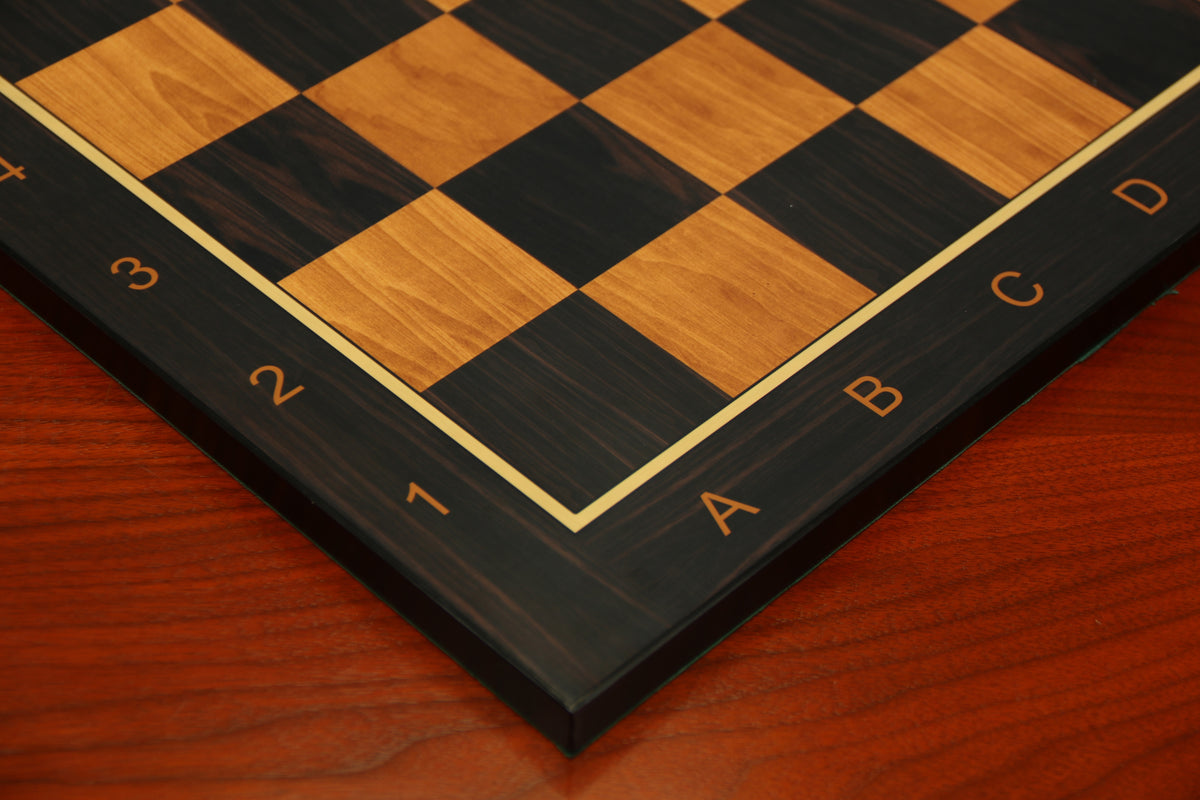 Antique Look Chess Board in Matt Finish with square size 2.5" X 2.5" in Ebony/Box wood look