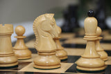 The Fischer Dubrovnik 1970 Upgraded Version Chess set in Natural and Ebonised Boxwood