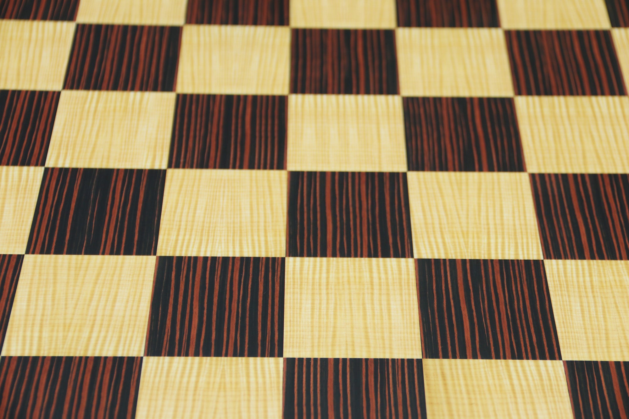 Chess Board  square size 2" X 2" in Stripped Ebony in Matt Finish for 3.25" to 3.75"  Chess Set