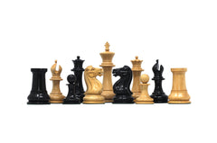 Original Reproduction Nathaniel 1849 Vintage 4.4" Chess Pieces in Boxwood & Ebony