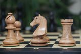 Henri Chavet Reproduced Chess Set in Distressed and Ebonised Boxwood- 3.75" King Height