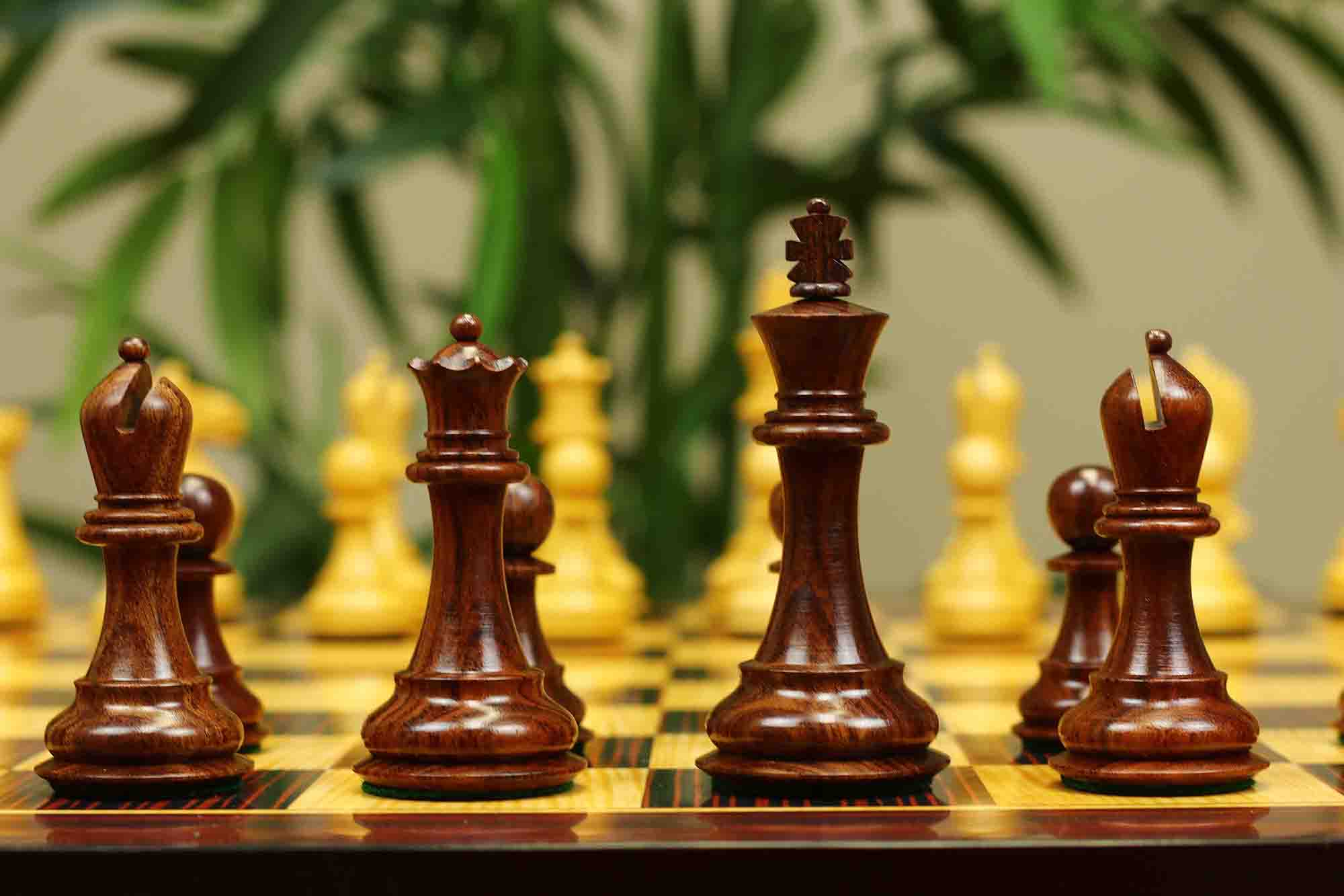 Fierce Series Chess Set 4" Staunton Chess Set - Indian Rosewood & Boxwood