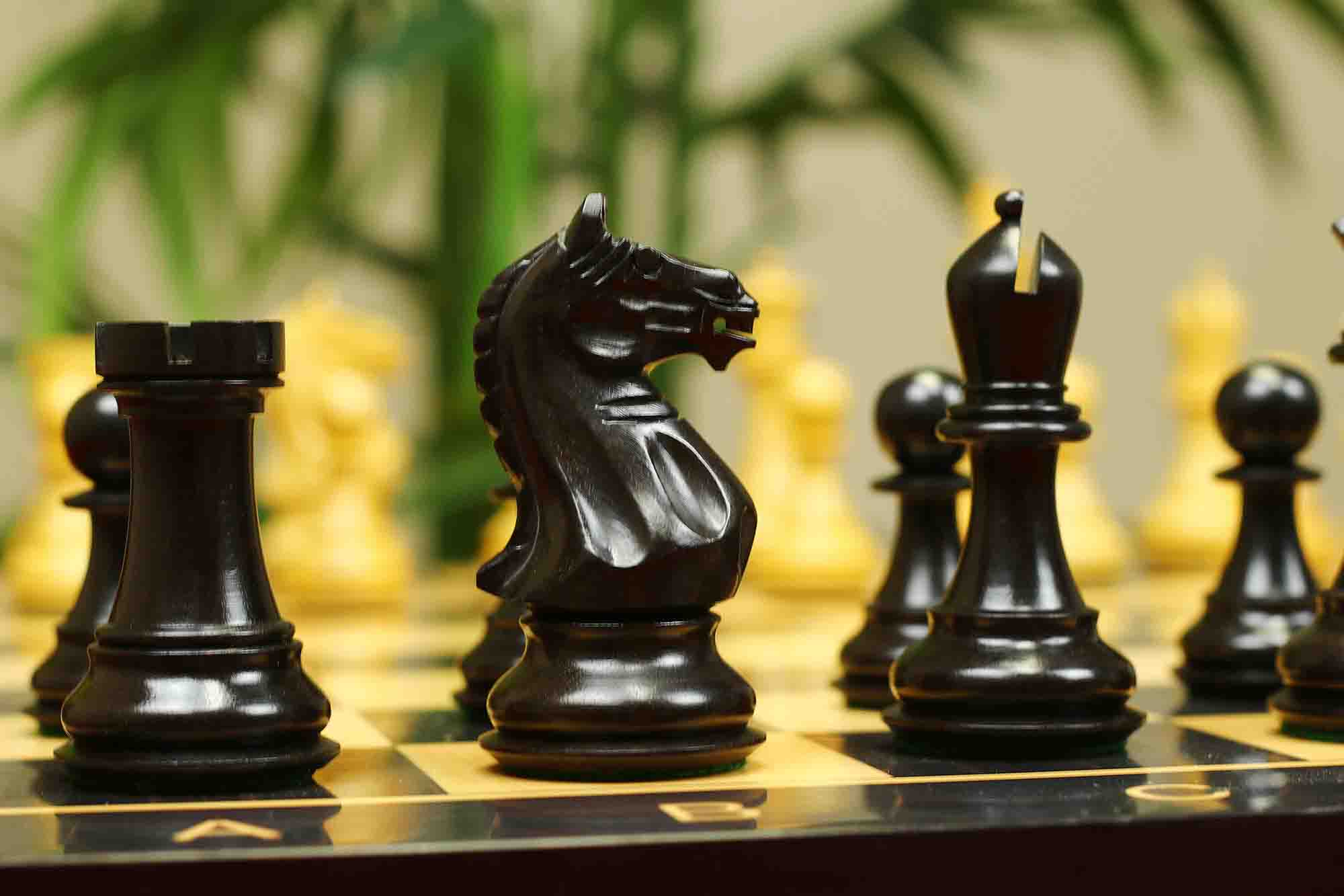 Fierce Series Chess Set 4" Staunton Chess Set - Ebony & Boxwood