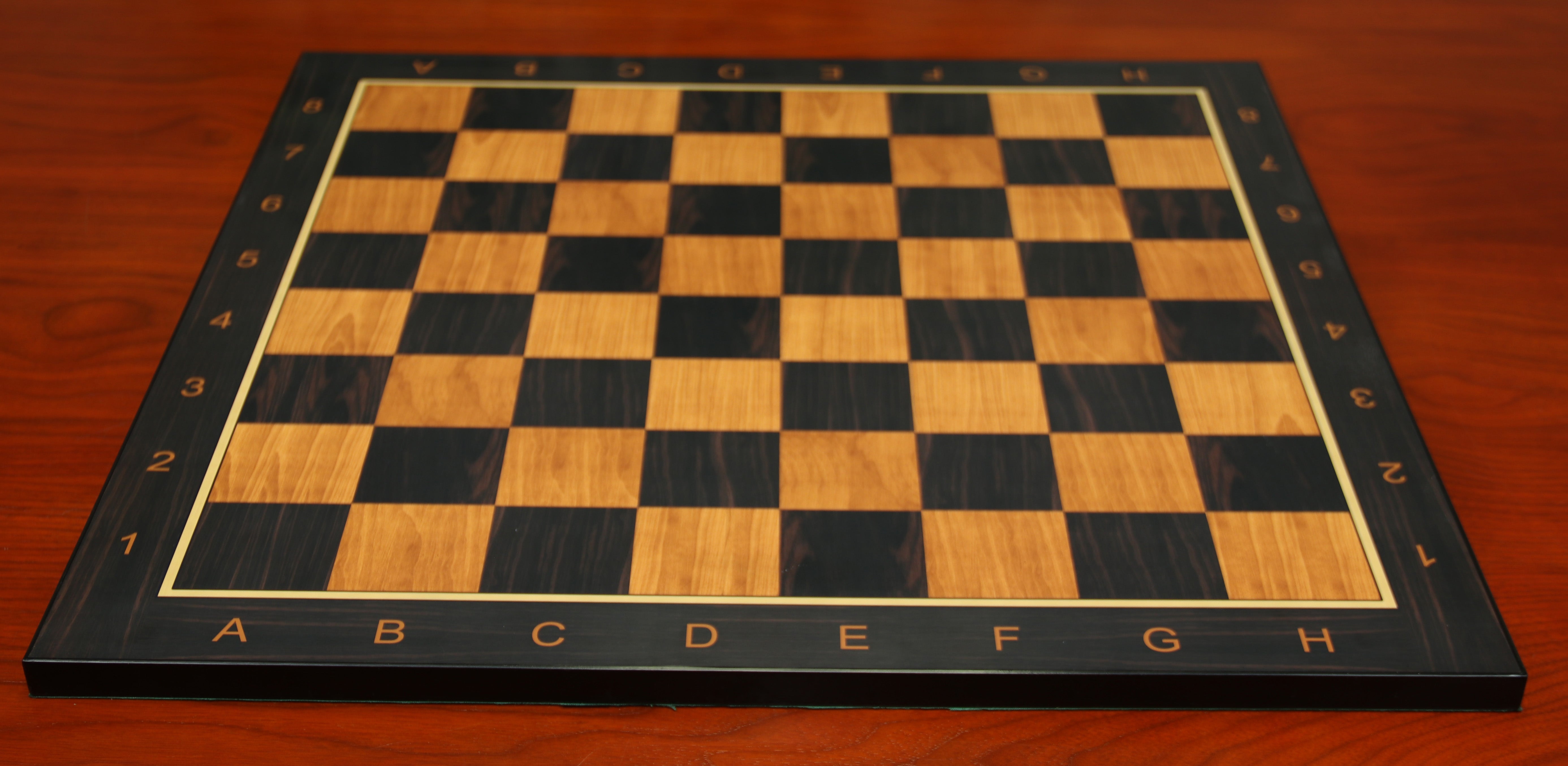 Antique Look Chess Board in Matt Finish with square size 2.5" X 2.5" in Ebony/Box wood look