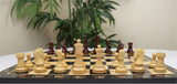The Fischer Dubrovnik 1970 Upgraded Version Chess set in Natural and Mahogany Stained Boxwood