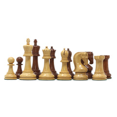 Leningrad Series 4"  Staunton Chess set in Golden Rosewood & Boxwood