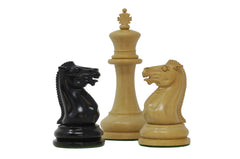 Nathaniel 1849 Antique Reproduction Vintage 3.75" Ebony/Box Wood (without antique look) Chess Set