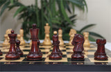 The Fischer Dubrovnik 1970 Upgraded Version Chess set in Distressed and Mahogany Stained Boxwood