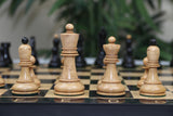 The Fischer Dubrovnik 1970 Upgraded Version Chess set in Distressed and Ebonised Boxwood