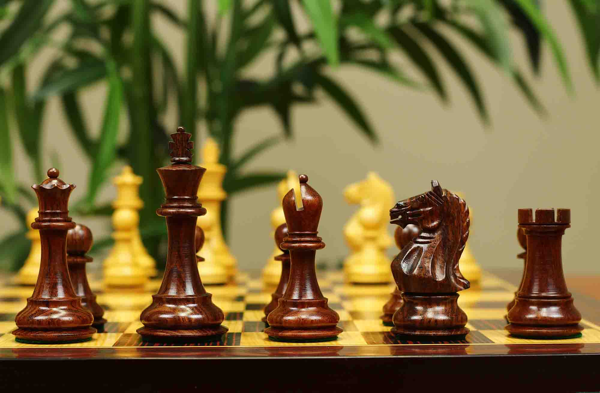 Fierce Series Chess Set 4" Staunton Chess Set - Indian Rosewood & Boxwood