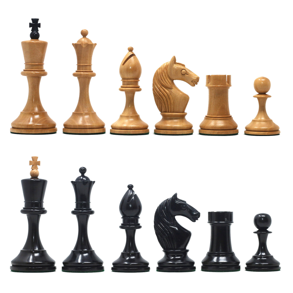 Soviet USSR Moscow 1925 Historical Reproduced 4" Chess set in Ebony & Natural Boxwood