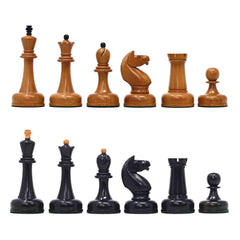 1962 Soviet Championship Historical Reproduced Tal Chess set 4" - Antiqued Boxwood and Ebony