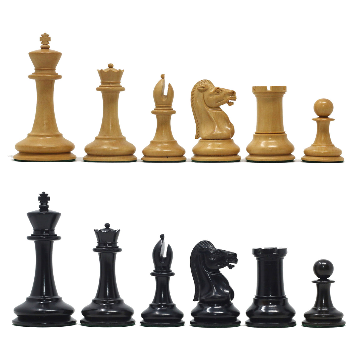 William Leuchars Series 1849 Historical Reproduction 3.5" Chess set - Natural Boxwood/Ebony