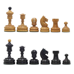 German Knubbel Reproduction Vintage 1930 Chess Set 3.5" in Original Vintage Look and ebonised Box wood
