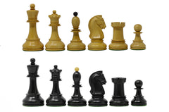 Dubrovnik 1950 Vintage 3.75" Reproduction Chess Set in Genuine Ebony & Natural Boxwood