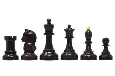 Dubrovnik Series 1950 Vintage Reproduction 3.75" Chess Set in Natural Boxwood/Indian Rosewood