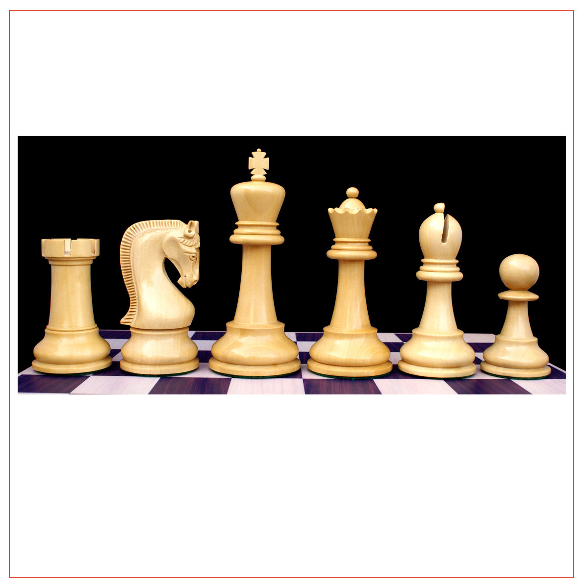Leningrade Series 4" Shesham Wood Staunton Chess Set