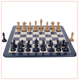 Antique Warrior 4" Chess Set in antiqued box wood and ebony wood