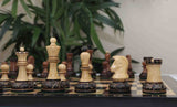 Dubrovink Series 1970 Reproduction 3.75" Luxury Burnt Accacia / Boxwood Chess Set