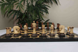 Leningrad Series 4" Luxury Staunton Chess Set in Burnt Gold Rosewood & Boxwood