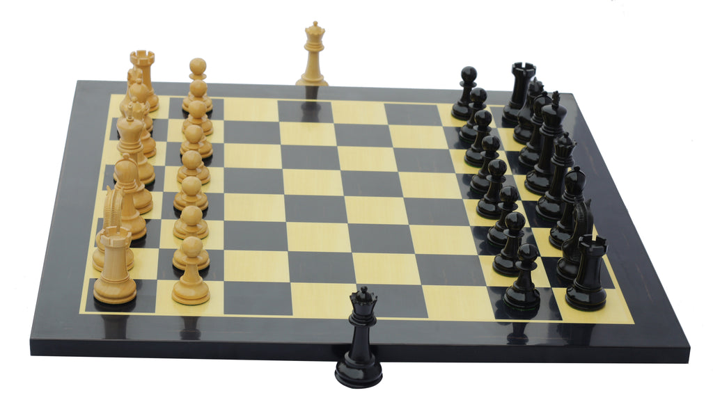 Chess Board with square size 2" in Ebony/Box wood Look