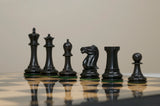 Emil Kemeny 1892-93 Reproduced Staunton 3.75" Chessmen in Non-Antiqued Boxwood/Ebony Wood
