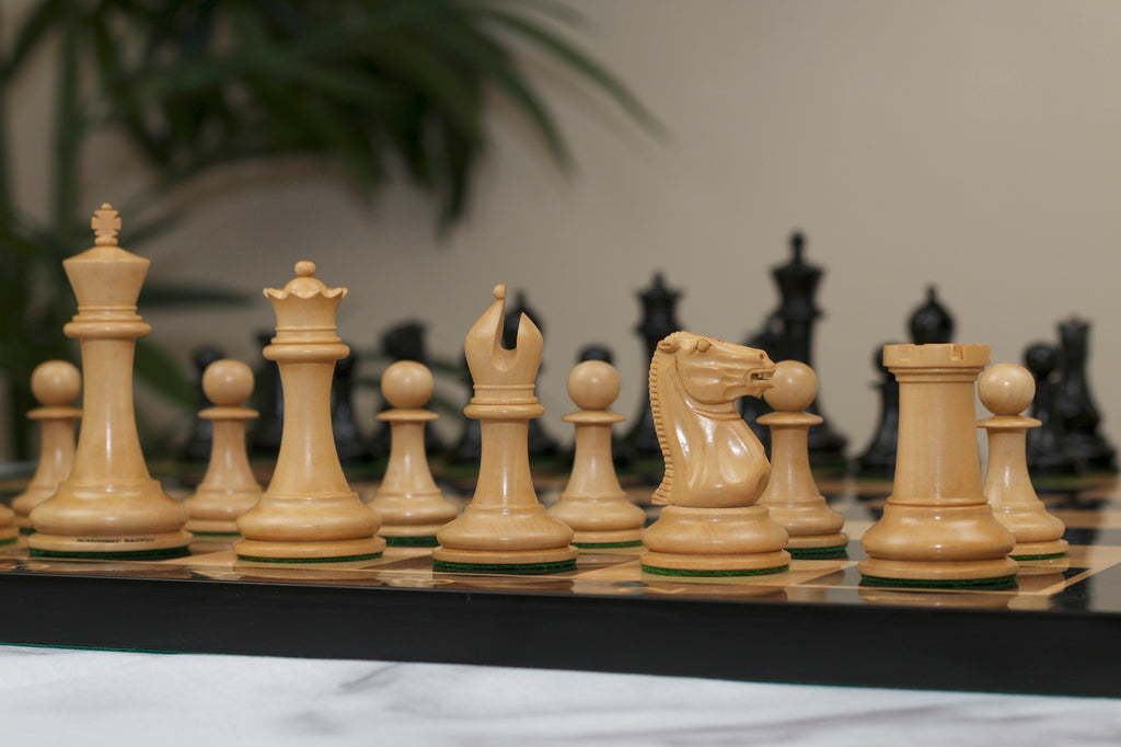 GRAND REVIVALS: NATHANIEL COOKE SERIES 1849 Ebony Chessmen King: 3.625"