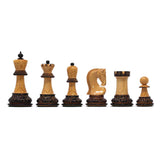 Zagreb '59 Series Luxury Chessmen in Lacquered Burnt Boxwood - 3.75" King Height