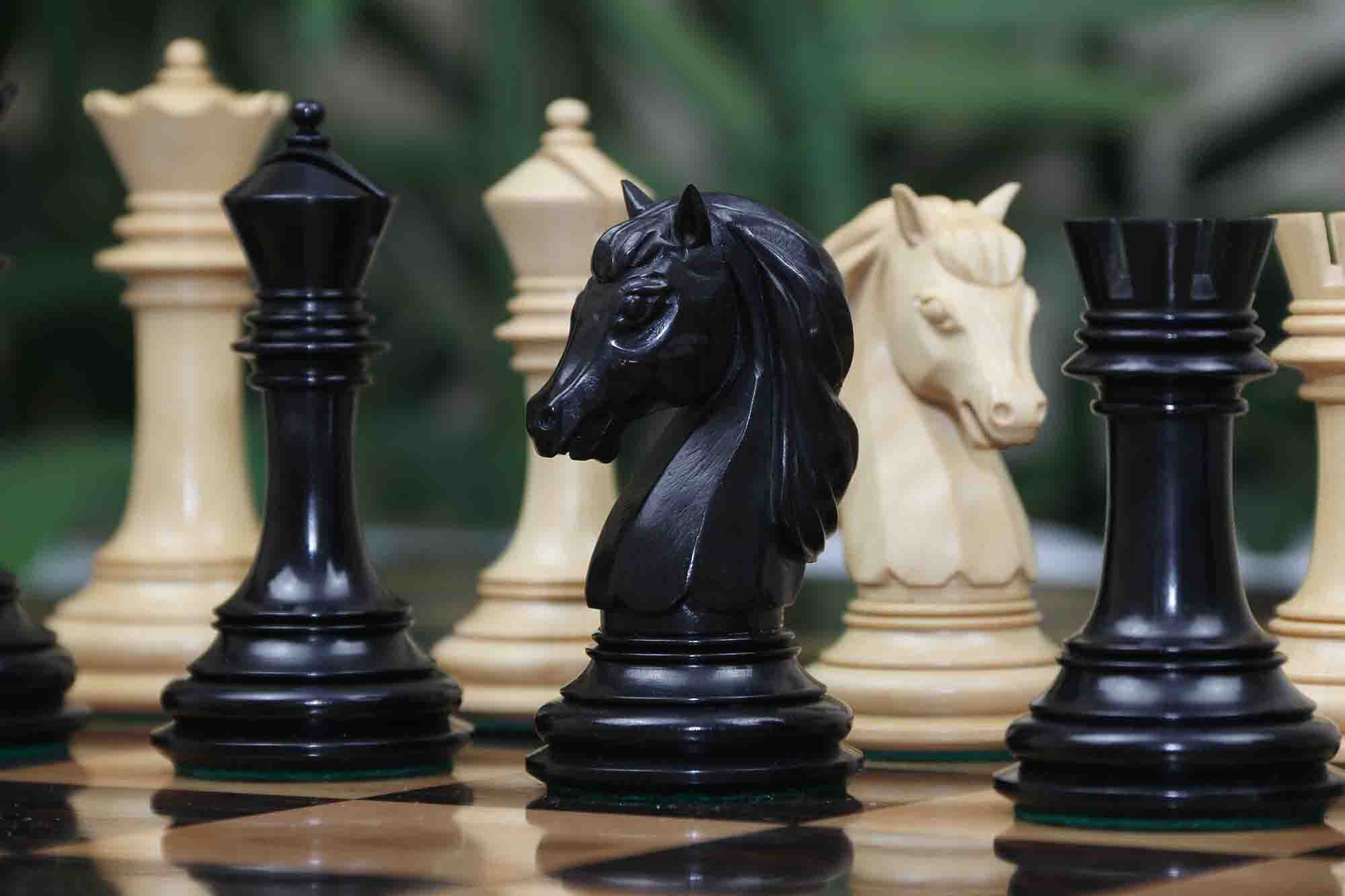 The Cavalry Luxury Chess Set in Ebony & Walnut [RCPB320] - $615.00 -  Regency Chess - Finest Quality Chess Sets, Boards & Pieces