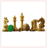 Antique Warrior 4" Chess Set in antiqued box wood and ebony wood