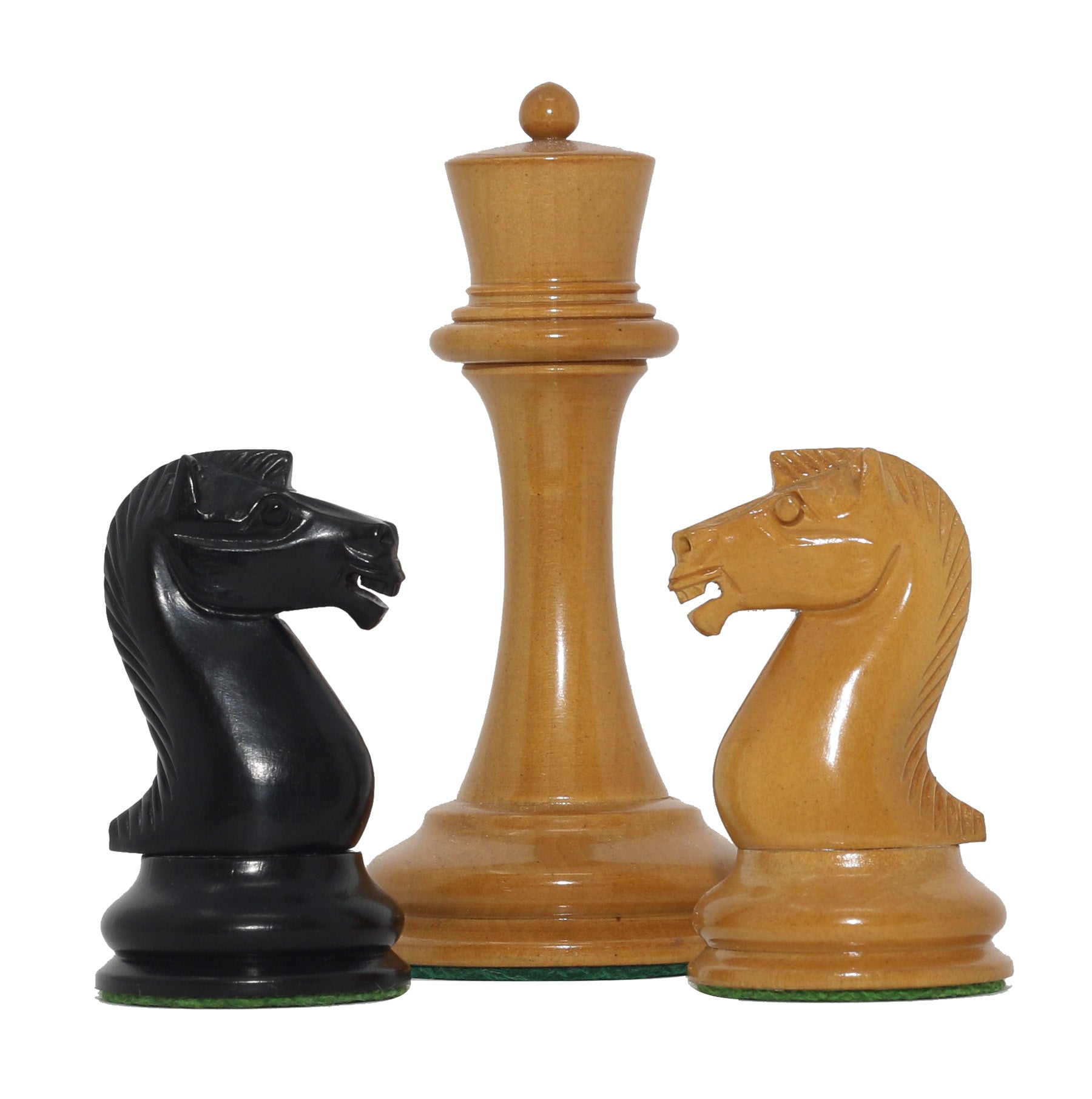 Reproduction Vintage B & Co 1860s Antique Chess Set in Ebony / Antiqued Box wood - 4" King