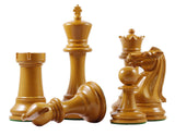 Anderson 1855-60 Reproduction 4.4" Staunton Chessmen in Antiqued Boxwood & Ebony