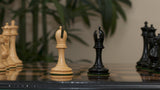 B & Company Reproduced Staunton 4.4" Non-Antiqued/Ebony Chessmen