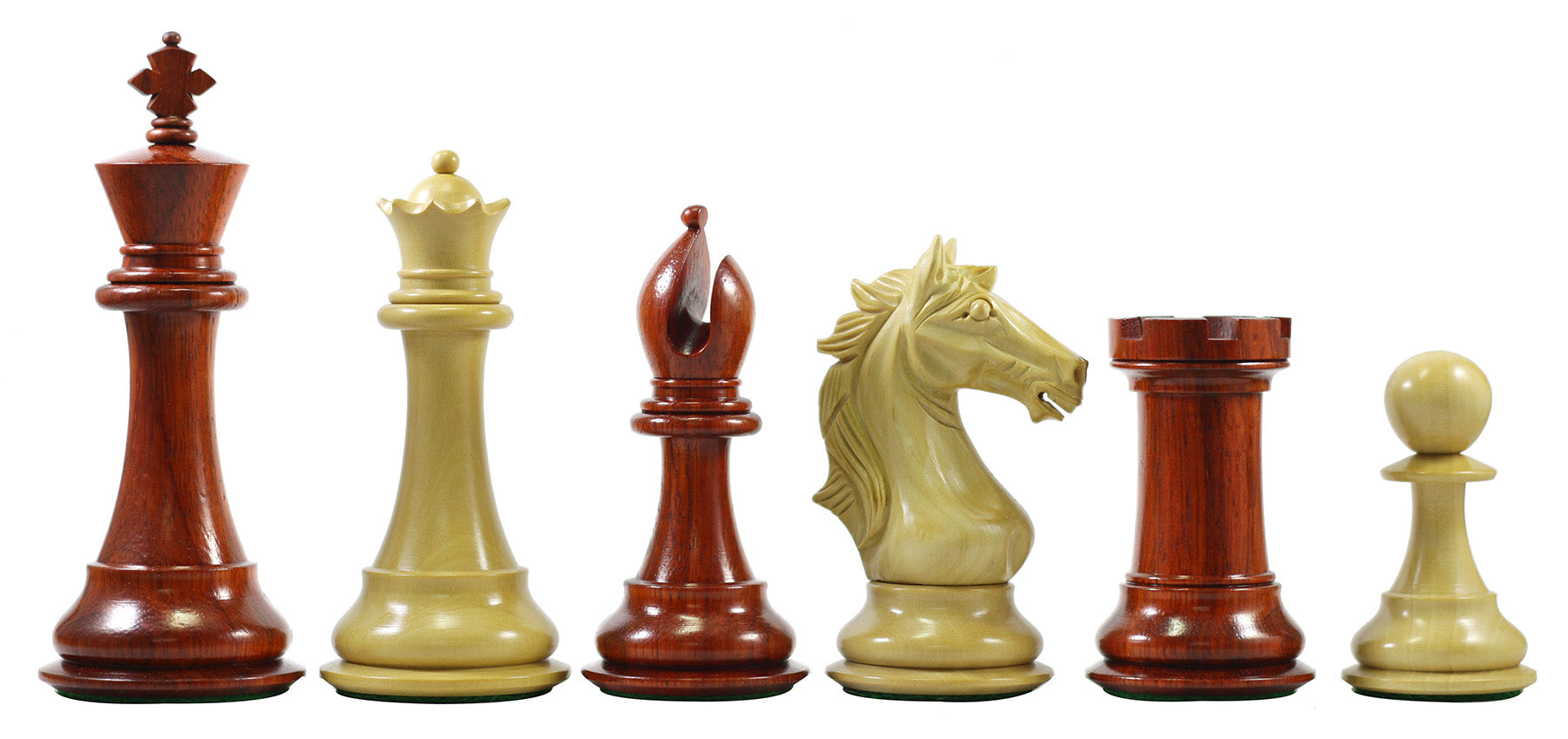 Elite Series 4" Premium Staunton Padouk Chessmen