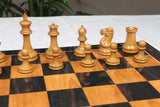 Original Reproduction Nathaniel 1849 Vintage 3.75" Chess Pieces in Antiqued Boxwood & Ebony