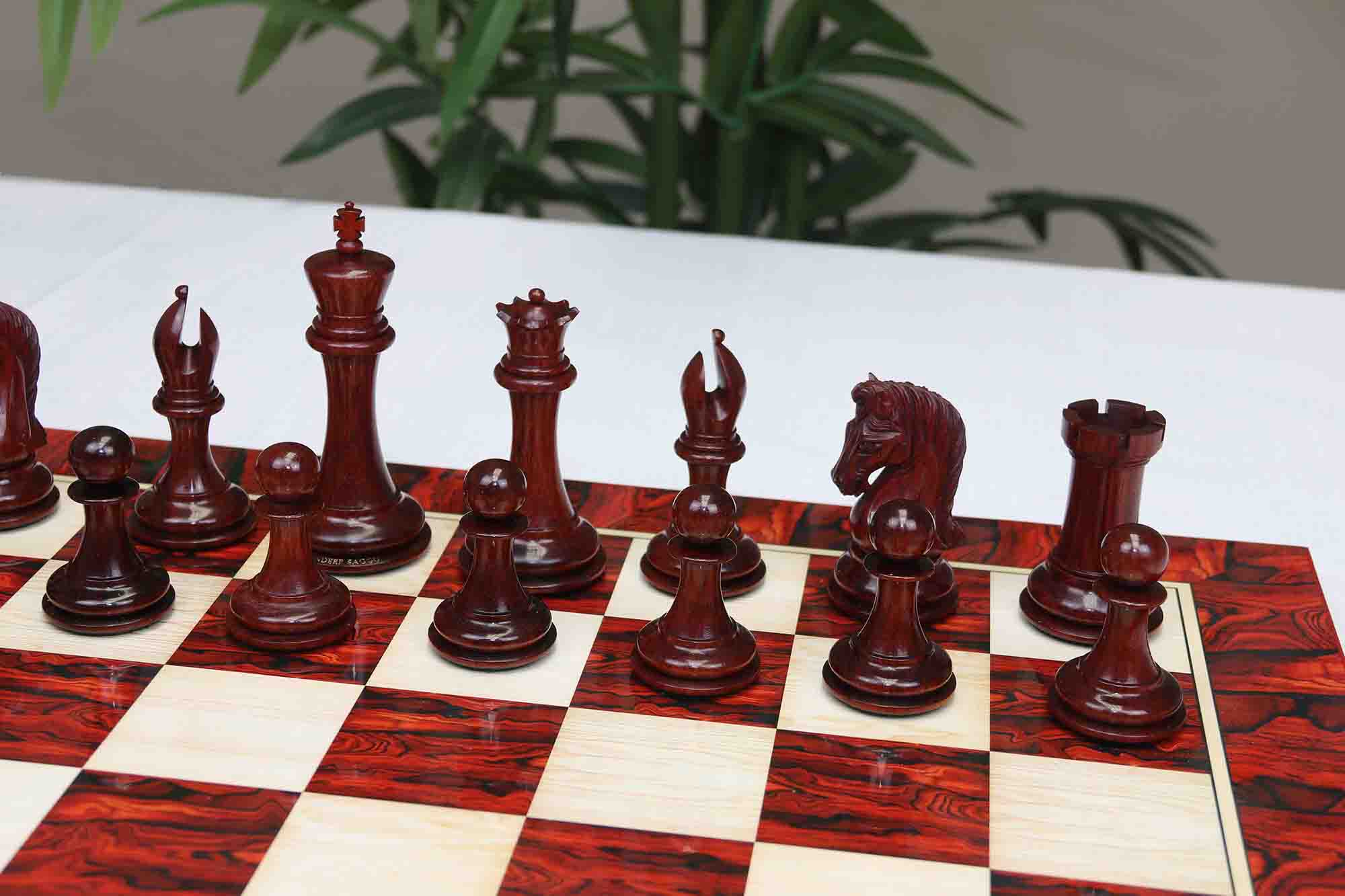 The Kings Crown Series Chess Pieces , Boxwood & Padauk , 4.25 King