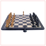 Antique Warrior 4" Chess Set in antiqued box wood and ebony wood