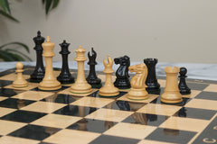 Emil Kemeny 1892-93 Reproduced Staunton 3.75" Chessmen in Non-Antiqued Boxwood/Ebony Wood